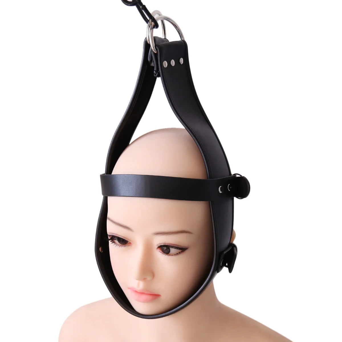 PU Leather Head Harness Fixation Bdsm Bondage  Sex Toys For Women Adjustable Headband Fetish Face Mask Restraint Adult Game 18