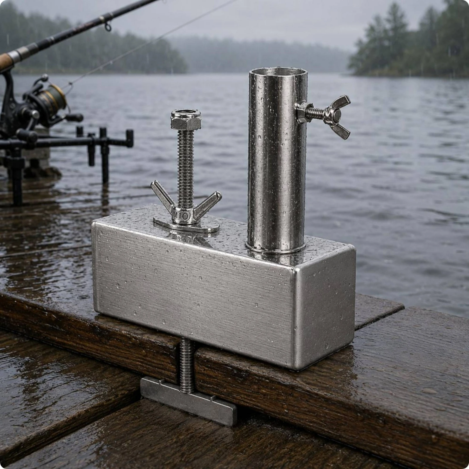 

Fishing Umbrella Holder Anti-Rotation Stainless Steel Umbrella Bracket Outdoor Gear Reinforced Thickened for Floating Bridge