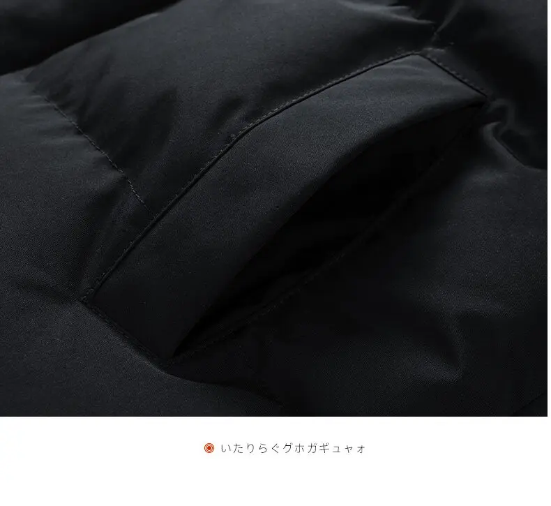 Men Hooded parka Thick Warm Colorful Bubble Coat Winter Jacket Mens Streetwear Hip Hop Parka Korean Black Clothes Puffer Jackets