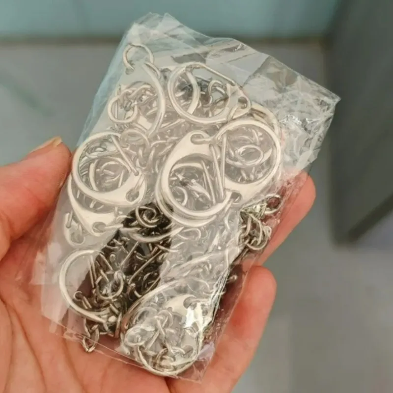10-100 قطعة 2025 مشبك قفل المفاتيح حلقة C على شكل المشابك موصل هوك DIY بها بنفسك صنع المجوهرات العثور على مفتاح ملحقات السلسلة