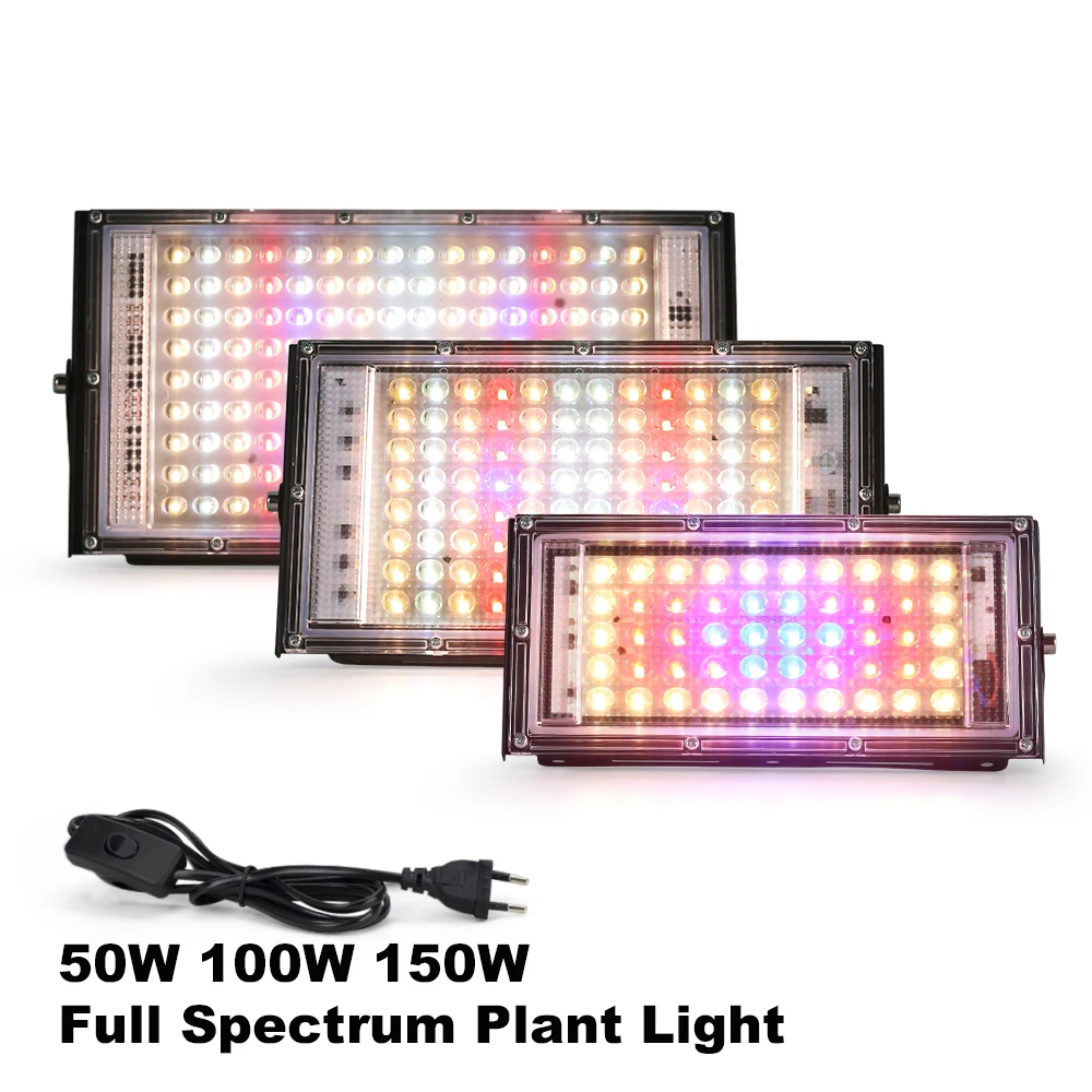 50W 100W 150W Led Grow Light 220V Plant Lamp LED Full Spectrum For Greenhouse Seeds Flower Hydroponic Plant Growth Lighting