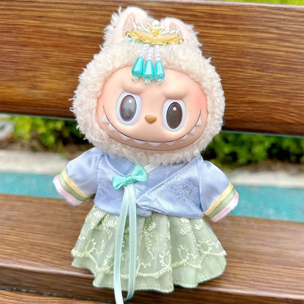 

For 17cm Labubu Clothes Hanbok Korean Dress Set Women'S Korean Skirt Suit Hair Band Tradition Gorgeous Dress