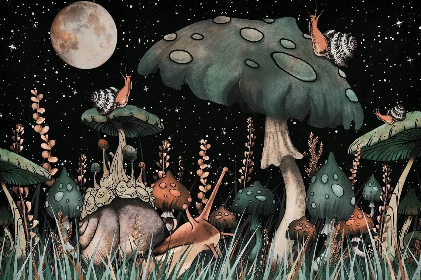 1000 Pieces Jigsaw Puzzle for Adults Teens Kids, Trippy Mushroom Psychedelic Wood Jigsaw Puzzle, Brain Challenge Educational Gam