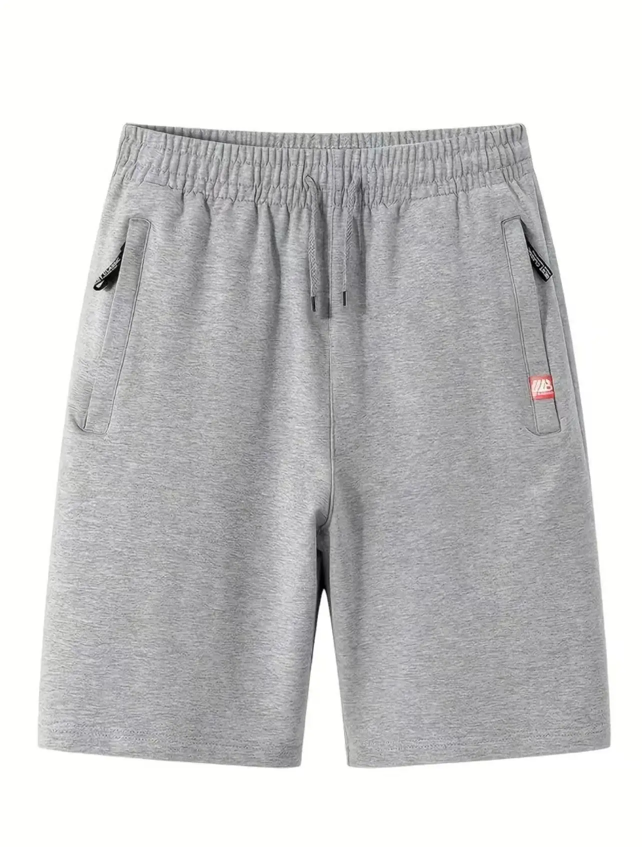 

Men's Sports Shorts, Elastic Waist Drawstring Jogger Shorts with Zipper Pockets, Breathable Gym Workout Running Shorts for Summe