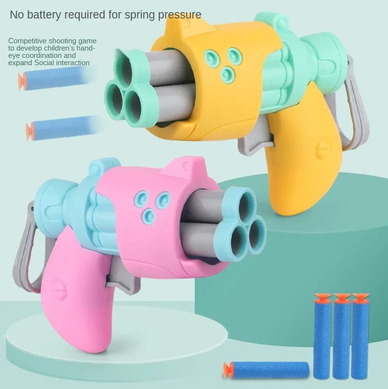 Foam Soft Bullet Toy Gun Launcher for Fun, Jogo seguro para crianças, Jogos de tiro ao ar livre