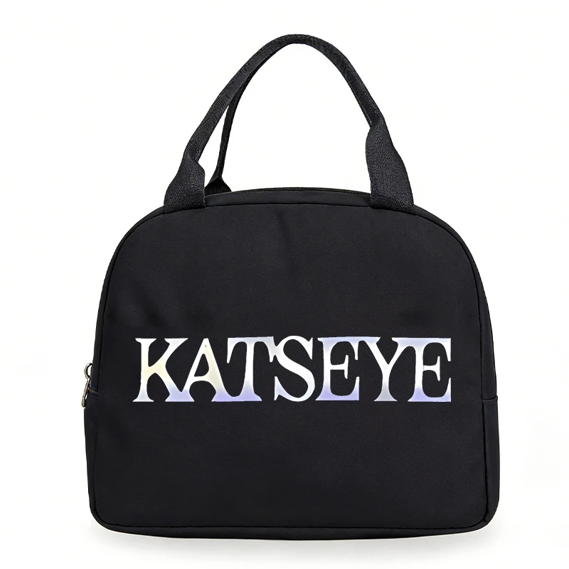 Harajuku Katseye Women Lunch Bag Singer Girl Group Katseye Thermal Insulation Portable Lunch Pouch Food Fresh Cooler Lunch Bags
