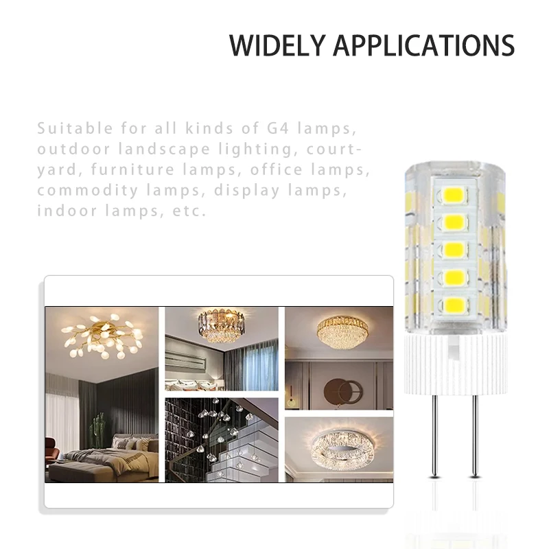 5Pcs/Lot LED Corn Light 3W 5W 7 9W Single Color Ceramic G4 Base High Voltage 220V 3000K 6000K Warm Cool White Lighting Bulb Lamp