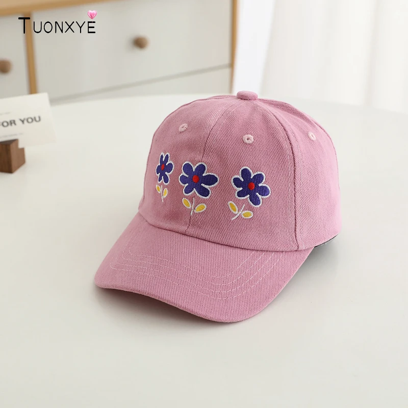 

TUONXYE Baby Baseball Cap Flowers Embroidery Summer Cotton Peaked Hat for Infant Girl Cute Embroidered Adjustable Kids Sun Hats