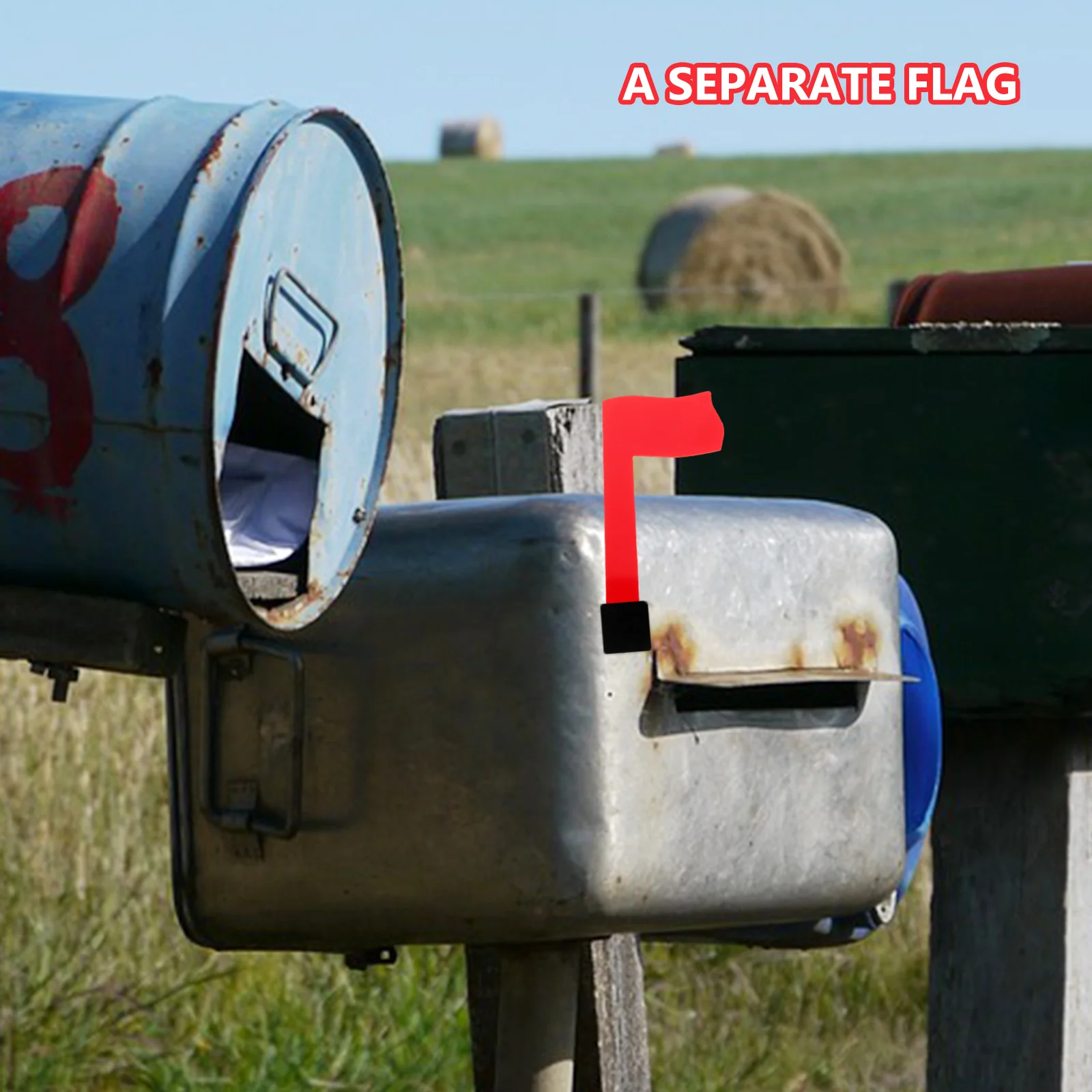 

2Pcs Eyecatching Red Mailbox Flag Universal Replacement Kit Durable Acrylic Simple Install Email Flag Accessories