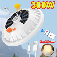 Outdoor Solar LED Portable Lantern Remote Control Lamps Charge Waterproof For Emergency Home Night Market Hang Lights Camping