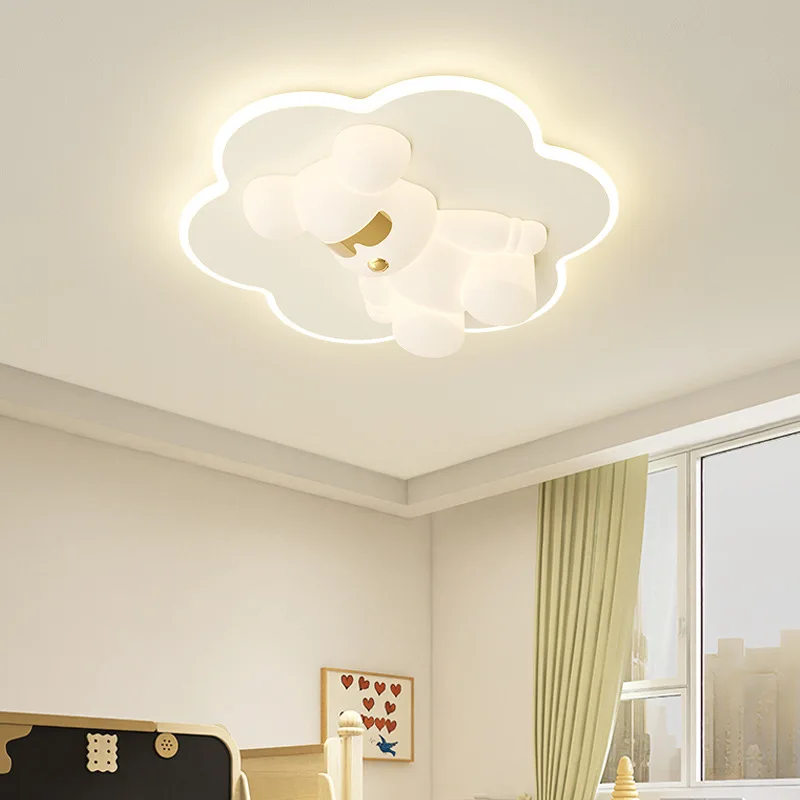

Cute Bear Ceiling Lights LED Children's Room Light Modern Warm Romantic Girl boy bedroom Decor Nursery Youth Room Ceiling Lights