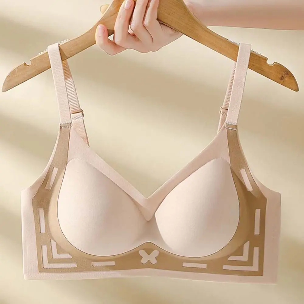 حمالة صدر لاسلكية مرقعة على شكل حرف V عميقة ملائمة ومضادة للترهل للنساء ملابس داخلية مجمعة للثدي حمالات صدر بدون خياطة لليوجا #4