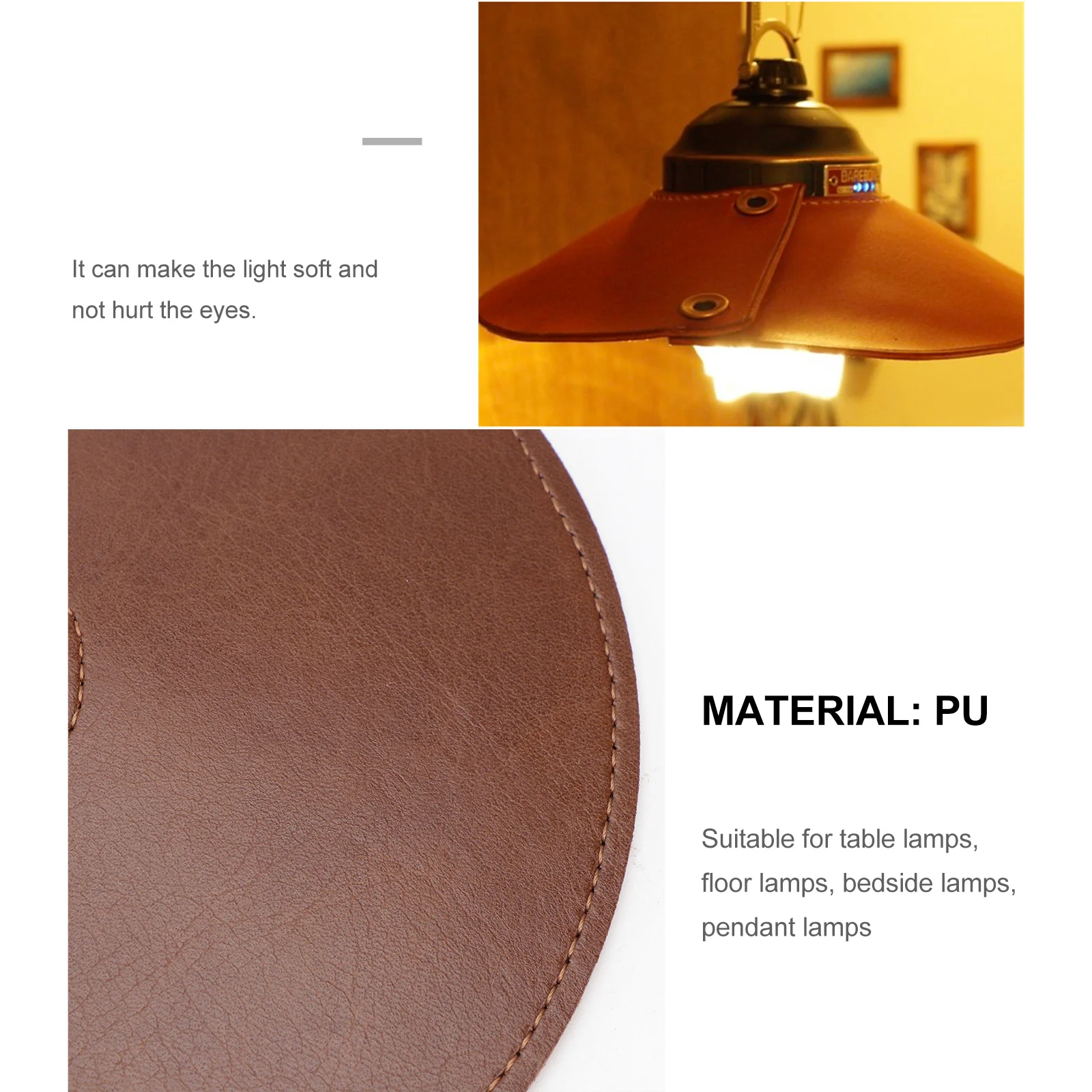 

1Pcs Lamp Shade Protective Cover PU Lampshade Delicate Droplight Lampshade Home Decor Warm Bedroom Living Room Lamp Cover