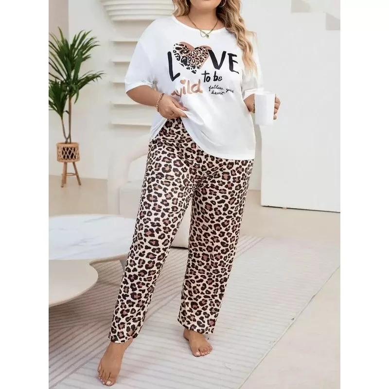 Hot Sale New Women Home Wear Short Sleeve Trousers Pajamas Pattern Casual And Comfortable Woman Pajama