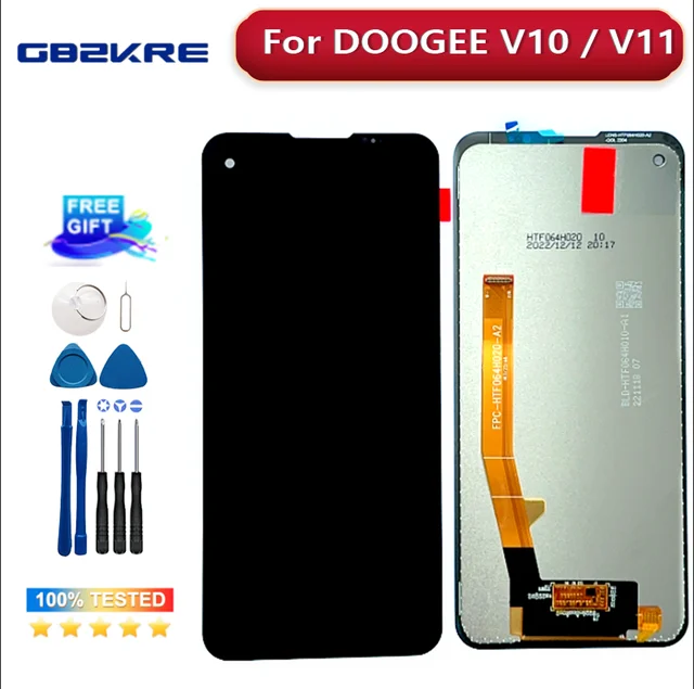 Oryginał dla Doogee V10 V11 wyświetlacz LCD ekran dotykowy Digitizer zgromadzenie dla Doogee V10 wymiana naprawy ekranu czujnika LCD