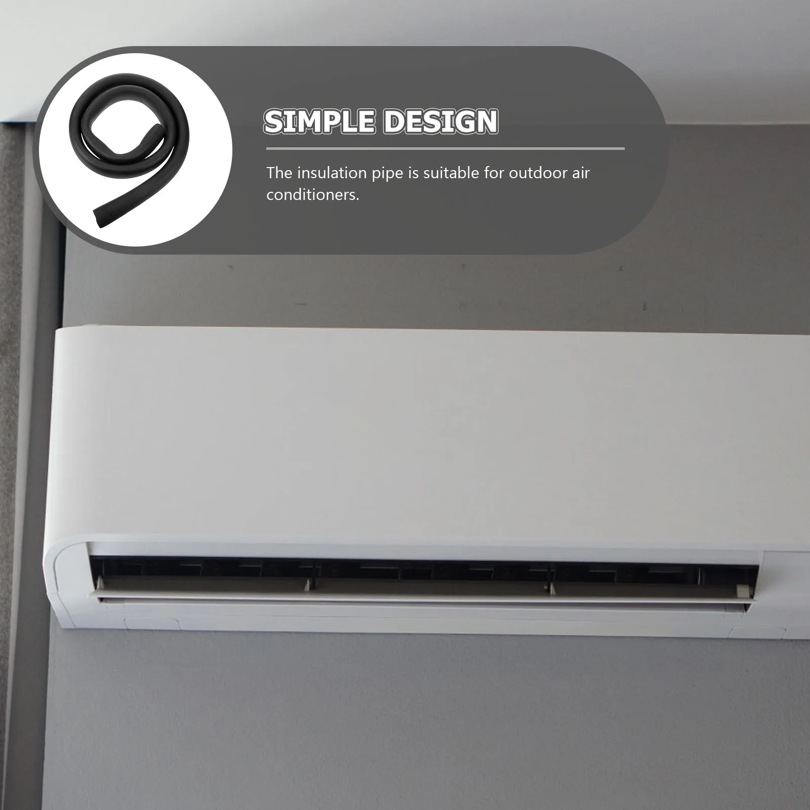 غلاف أنبوب عازل مادة مطاطية حماية حرارية سميكة لأنابيب المياه بالطاقة الشمسية الخارجية مقاومة للتجميد ومرنة