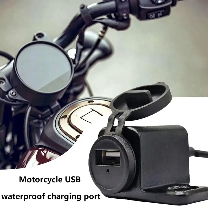 Motorcycle USB Charger Rainproof Motorcycle Power Outlet Motorcycle USB Adapter All-Purpose Power Outlet Adapter Motorcycle Cell