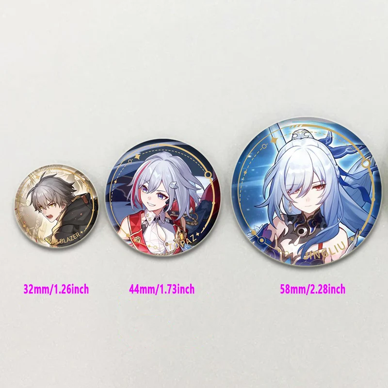 Соревновательные игры Honkai Impact Pin, круглые забавные броши с героями мультфильмов для рюкзака, аксессуары для одежды, коллекция значков