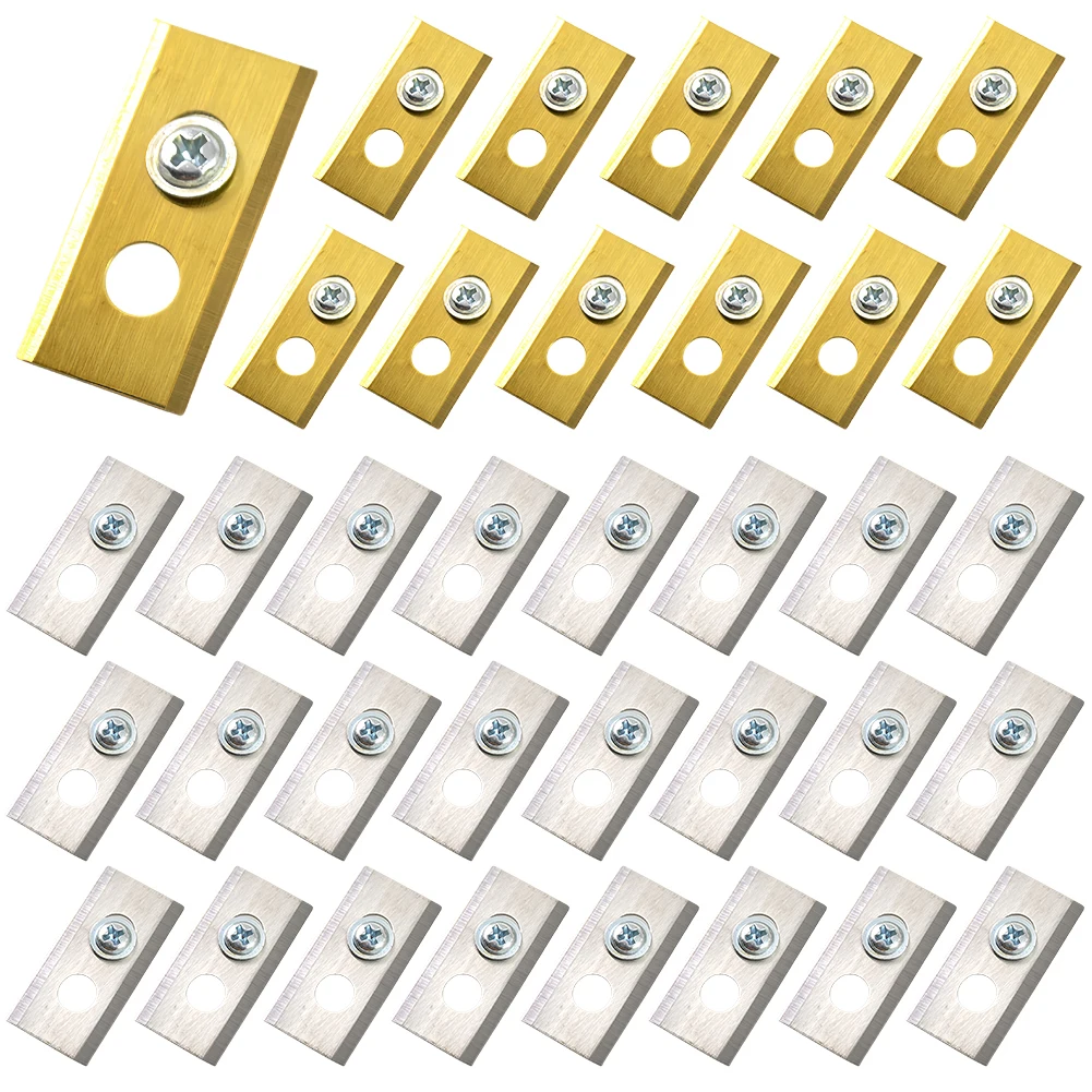 36枚入り芝刈り機ブレード、ワッシャーとネジ付き金属交換ブレード、ステンレス鋼芝刈り機ブレードセット（Mammotion Lubaロボット用）