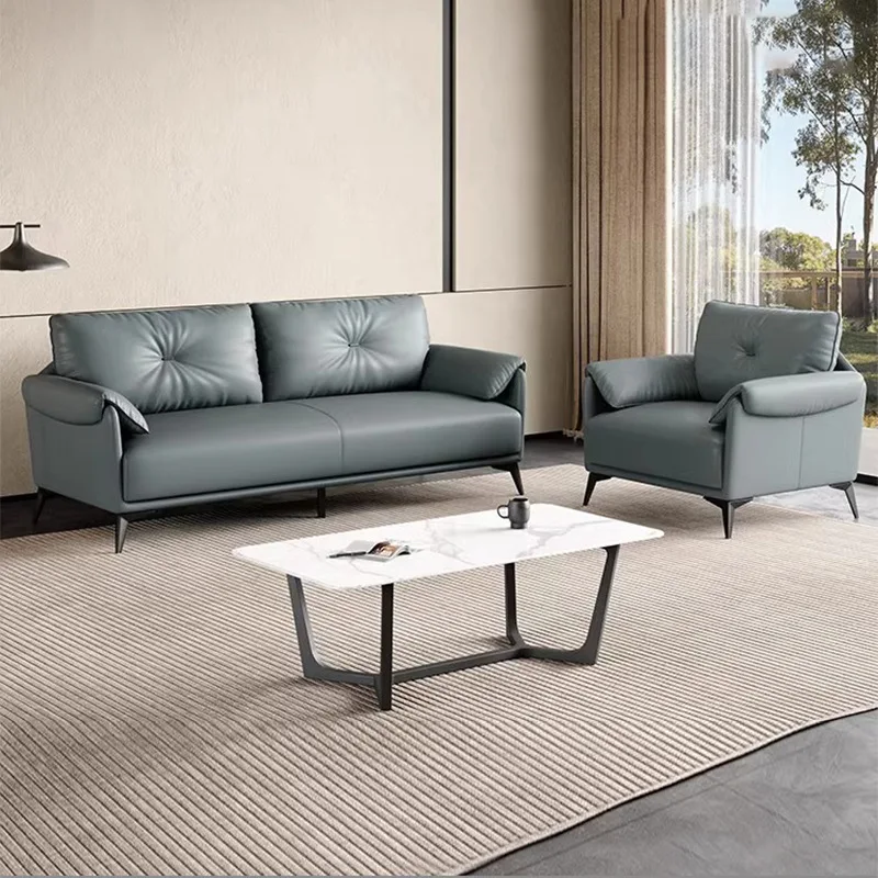 Modern Reception Office Sofa Set  Luxurious Leather Executive Sofa for Manager Office