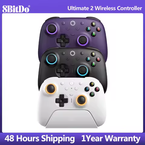 8BitDo Ultimate 2 Wireless Controller Wireless 2.4g Gamepad With TMR Joystick For PC, Windows 10/11, Android, Steam Deck, Apple