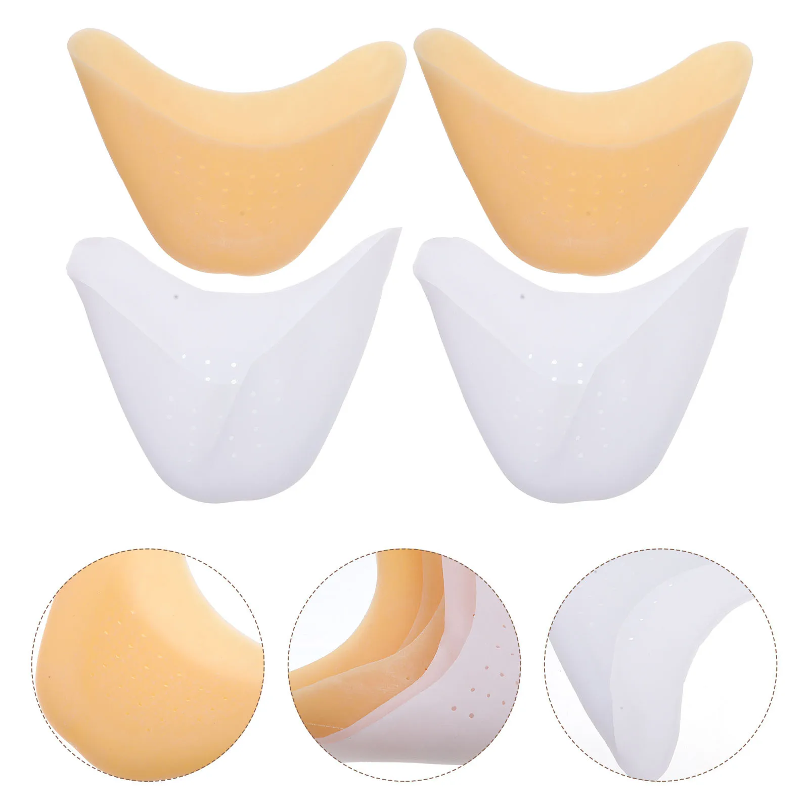 

6Pairs Toe Protectors Silicone Soft Breathable Toe Caps for Pointe Ballet Dancing High Heel Foot Cushions Pointe Shoe Pads