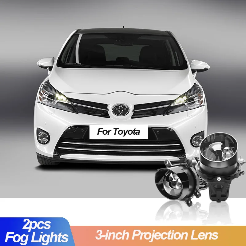 

3Inch Projector Car Fog Projector Lens Ultra Bright Double Reflectors For Toyota 4Runner Avalon Camry Corolla Highlander Matrix