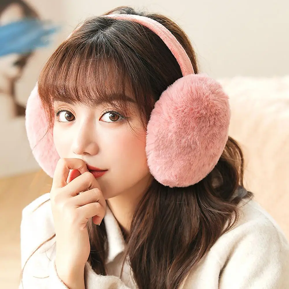 Foldable Ear Warmer Keep Warm Plush Winter Fluffy Plush Earmuffs Thicken Ear Warmer Princess Kids Party Headwear Ear Muff