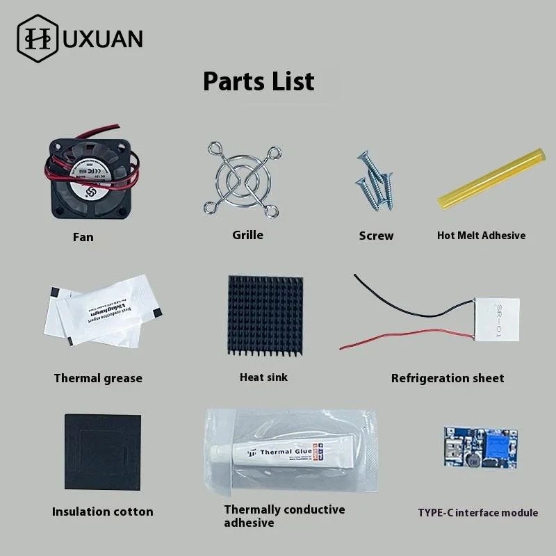 1 Set 40*40MM Semiconductor Refrigeration Chip SR-01 5V DIY Thermoelectric Cooler Peltier Elemente Module