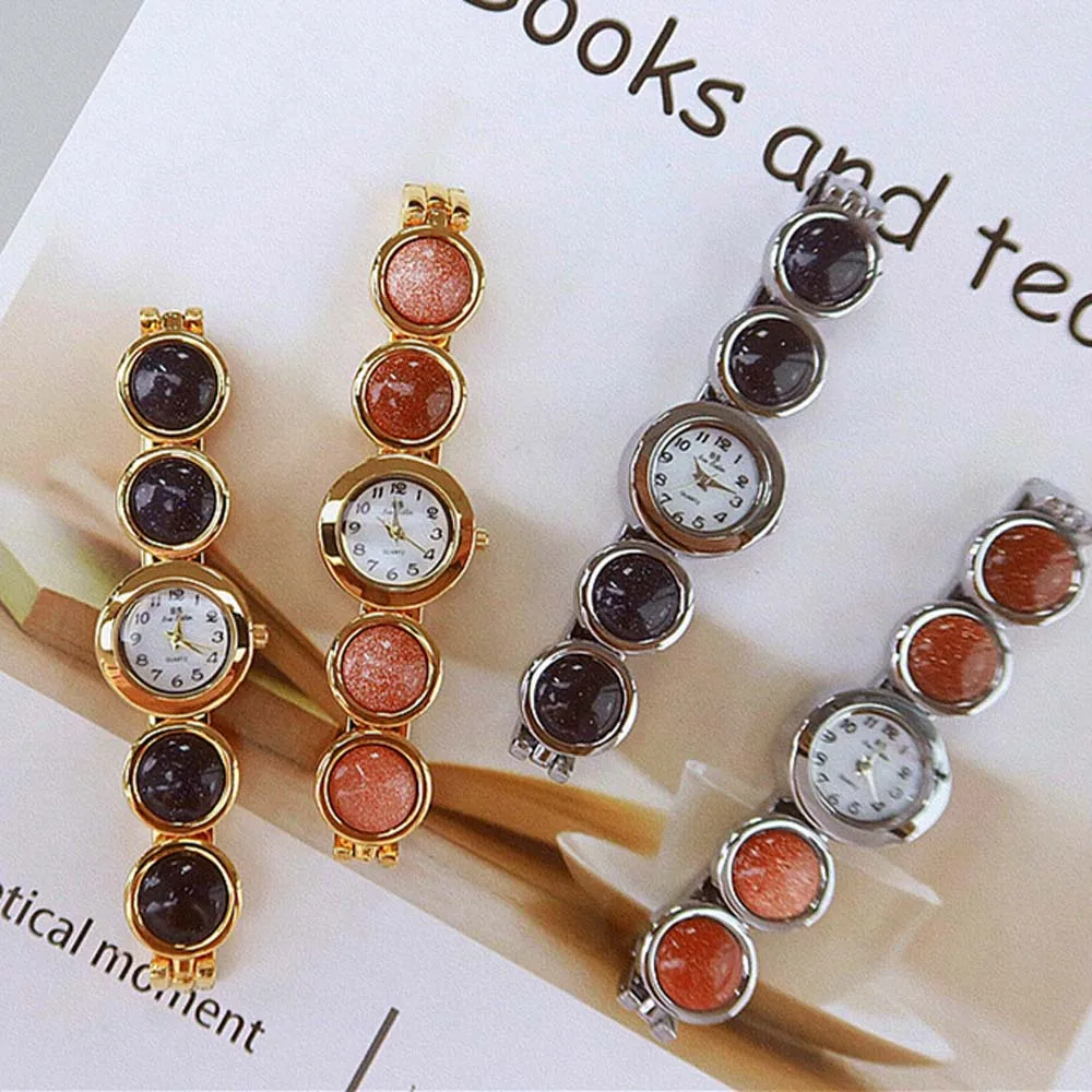 BS ใหม่ผู้หญิงนาฬิกาควอตซ์-Star Sand Stone นาฬิกาสุภาพสตรีสุภาพสตรีนาฬิกาข้อมือของขวัญผู้หญิง Relogio Feminino