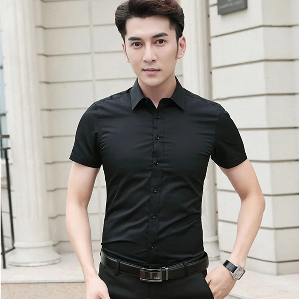 Designer Shirt Male Comfortable Men's Slim Fit Button Shirts Long Sleeve Casual Business Formal Dress Tops M 3XL