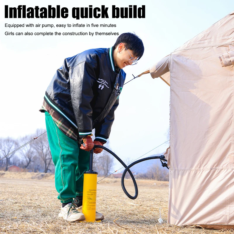 Inflatable tent canopy integrated outdoor outdoor construction-free portable folding camping rainproof thickened cabin camping