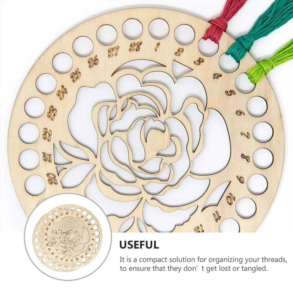 

2pcs Cross Stitch Floss Storage Sewing Wood Yarn Holder Organizer Embroidery Floss Organizer Stitching Thread Holder Sewing