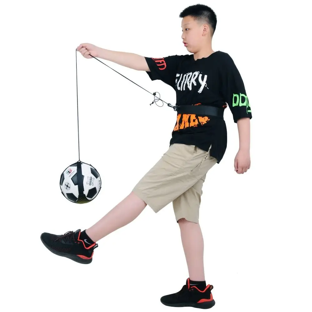 Elastic Belt Soccer Ball Juggle Bags Adjustable Kicking Soccer Trainer Belt Durable Portable Football Kick Trainer Team Sports