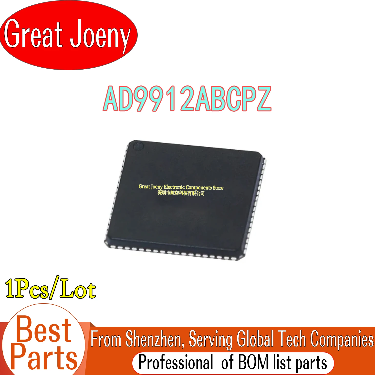 100% New Original AD9912A AD9912ABCPZ IC Chipset LFCSP-64