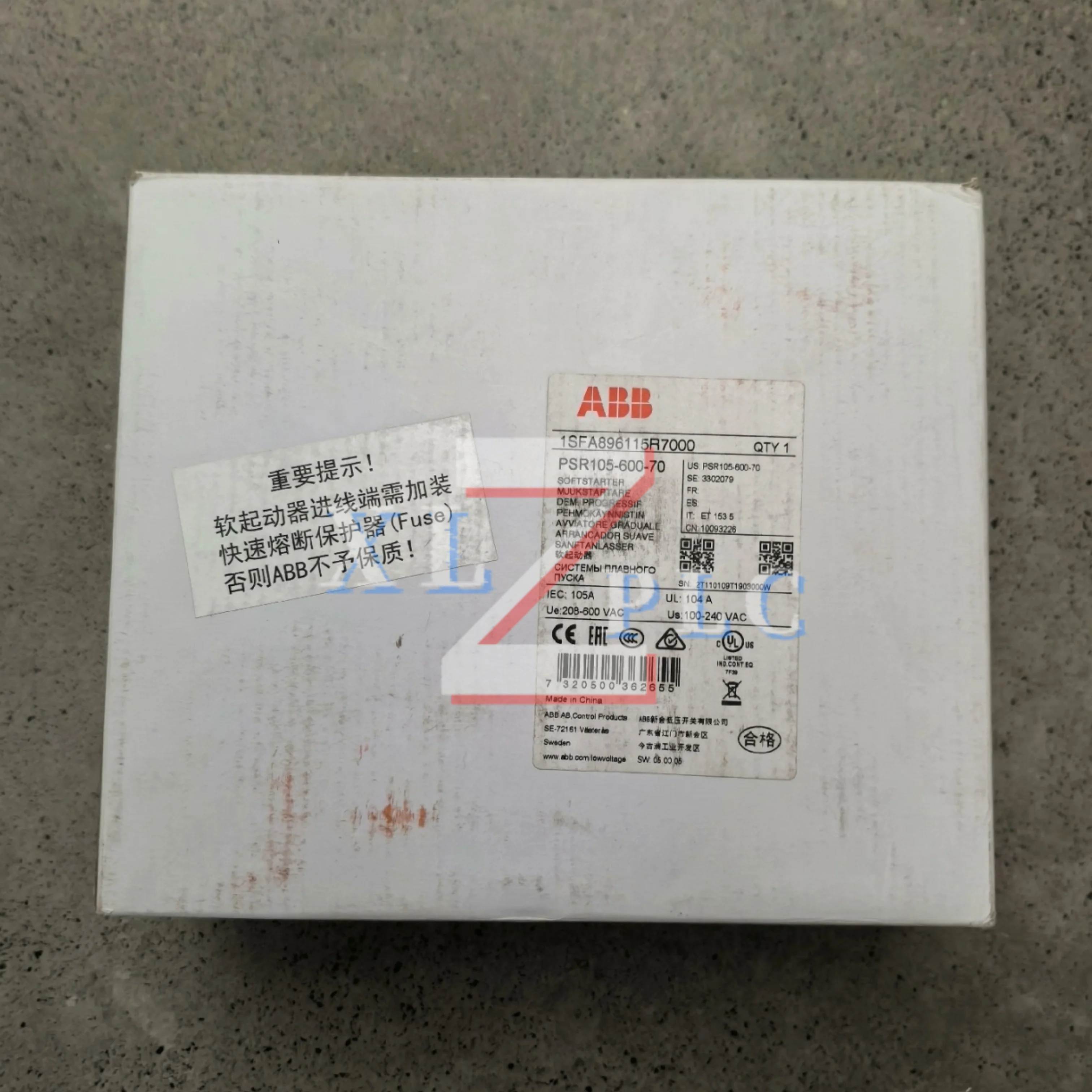 بداية لينة PSR60-600-11 PSR105-600-70 55KW PSR60-600-70 30KW PSR72-600-11 PSR72-600-70 37KW جديد في الصندوق