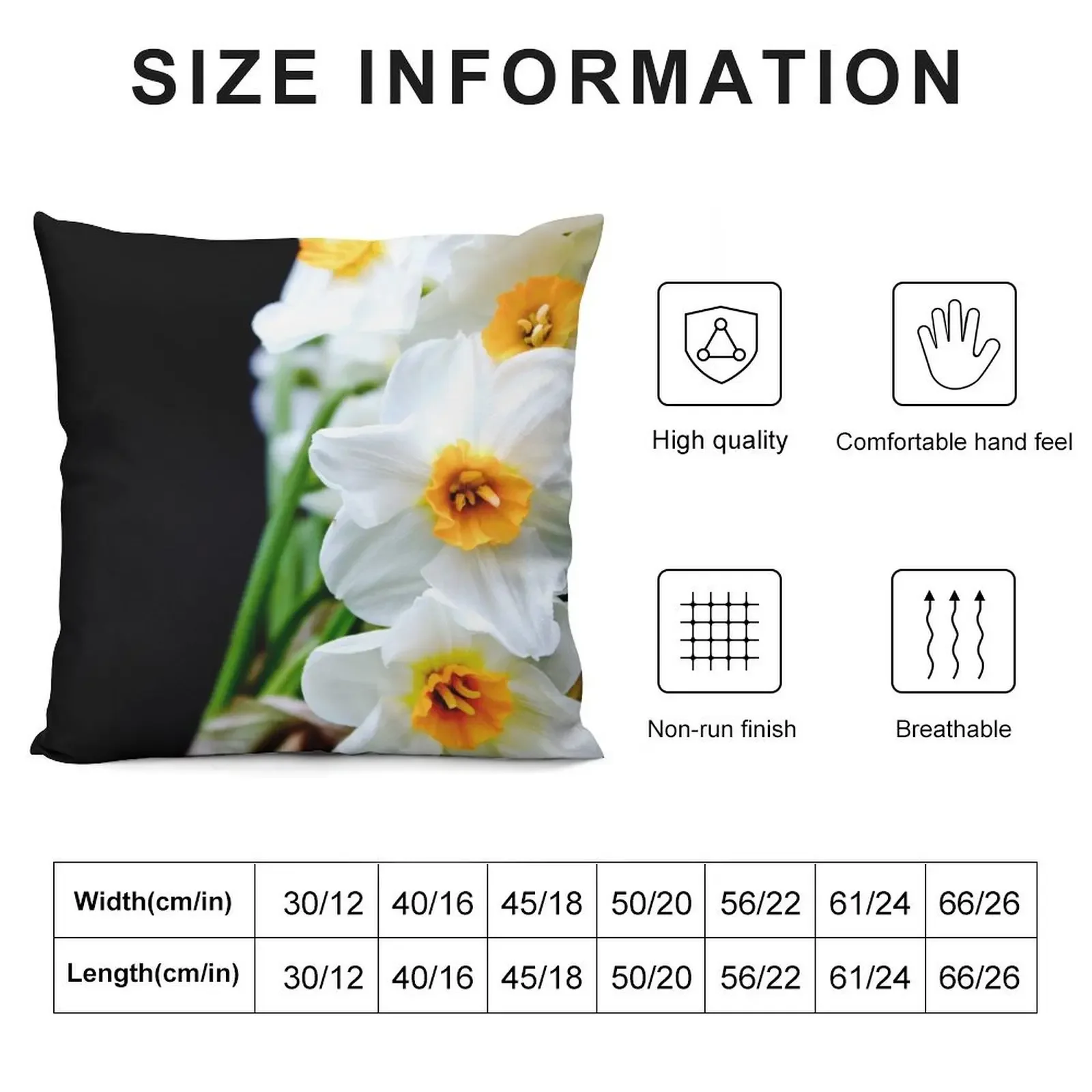 Daffodils Throw Pillow New year christmas supplies Cushion Child pillow