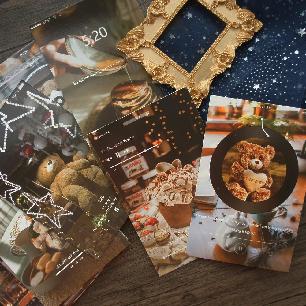 

15pcs Toy Bear's Radio Broadcast Design As Post Card Gift Greeting Cards Gift Party Invitation Scrapbooking Use