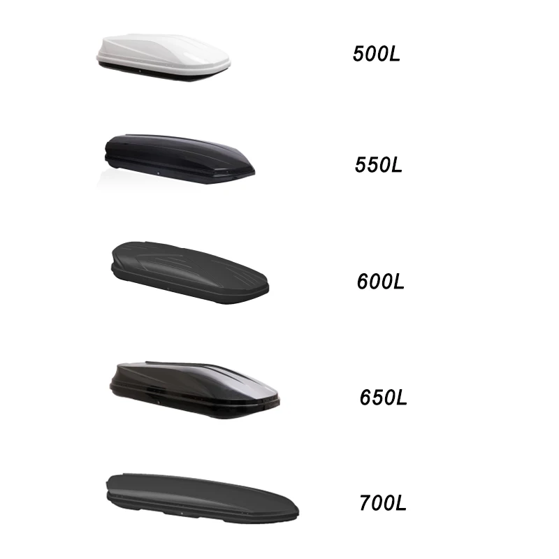 Sports-Style ABS Waterproof Hitch-Mounted Car Roof Boxes 500L-700L Capacity Top Cargo Luggage Storage Carrier