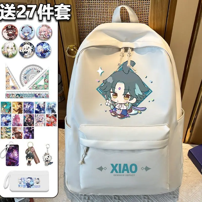 Genshin Impact Bag Wendy Anime Elementary School Students 3-6 Grade Boys Large Capacity Dirt-Resistant Lightweight Simple ANI