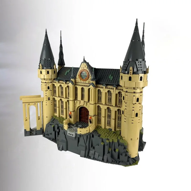 Bloques de construcción Moc, escuela de magia, entrada de viaducto Modular, modelo de sala de entrada, tecnología, ladrillos, juguetes de montaje DIY, vacaciones de construcción