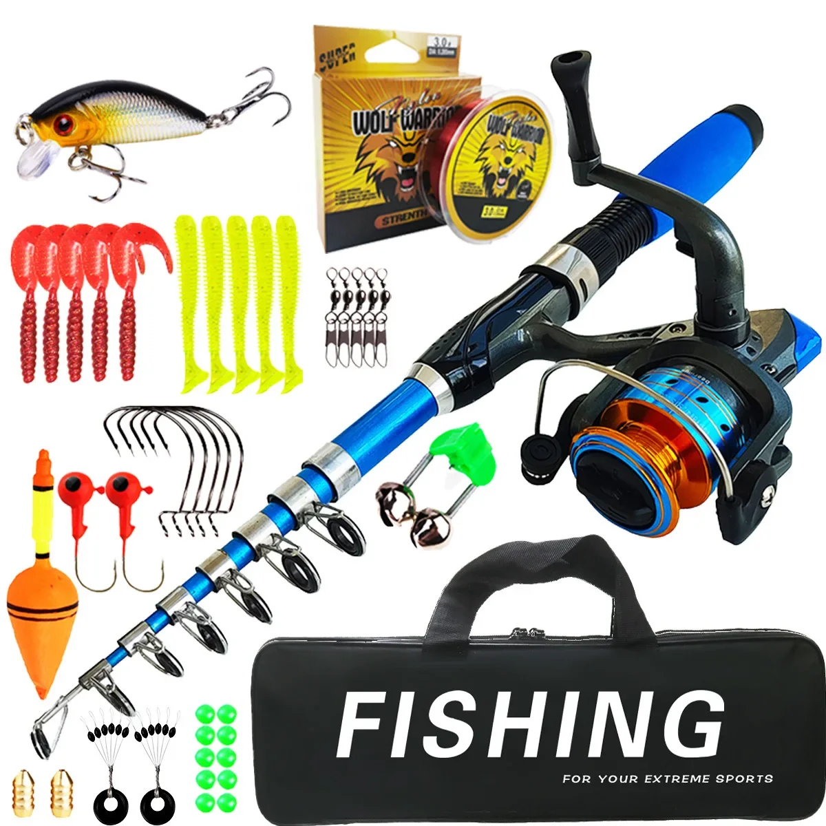 

1.7m Rod Set Rods Wheel Ultra Short Sea Rod Fishing Tackle Fishing Accessories Kit Set Reel Combo Reel Bait Accessory Box Hook