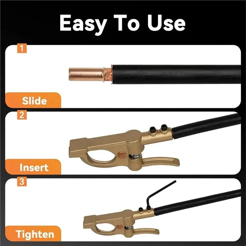 [HOT!】 300 Amp Brass Welding Ground Clamp Ground Clamp For Welder Ground Rod Clamp
