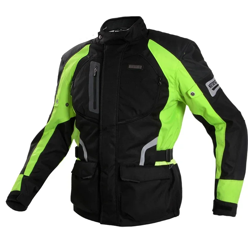 Nerve Motorcycle Jacket Four Seasons for Man Keep Warm Fall Prevention Waterproof  Polyester Material Locomotive Cycling Suit