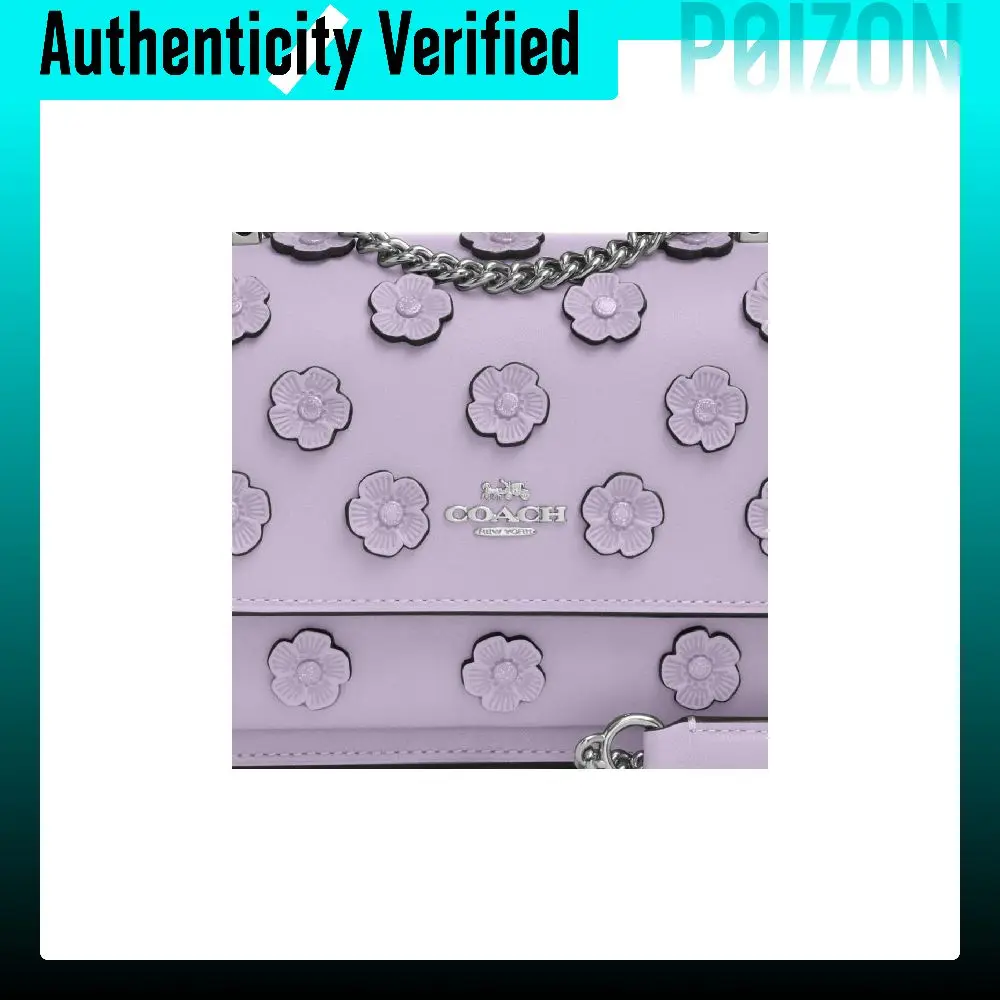 COACH Klare Cow Leather Shoulder Bag, Crossbody Bag Small Women's Lilac Purple CAK00-SVLL view 6