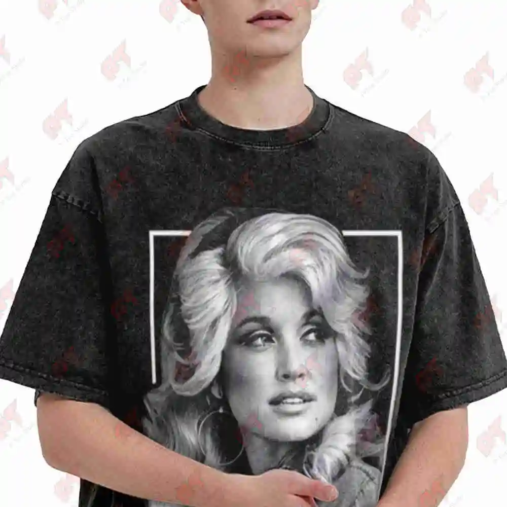 Dolly Parton Signature Vintage Washed Tee Pure Cotton T-Shirt