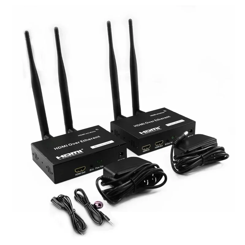 

Vitalforce 200M Support 3D 1080P Video Digital Audio for Laptop Wireless HDMI Transmitter Receiver HDMI Extender Adapter
