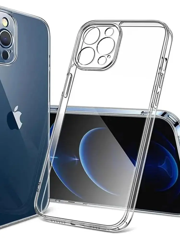 Ultra cienkie, przezroczyste etui z miękkiego TPU do iPhone'a 16 Pro Max 15 14 13 12 11 Pro Plus ProMax Mini Clear Back Cover Etui na telefon — zdjęcie 2