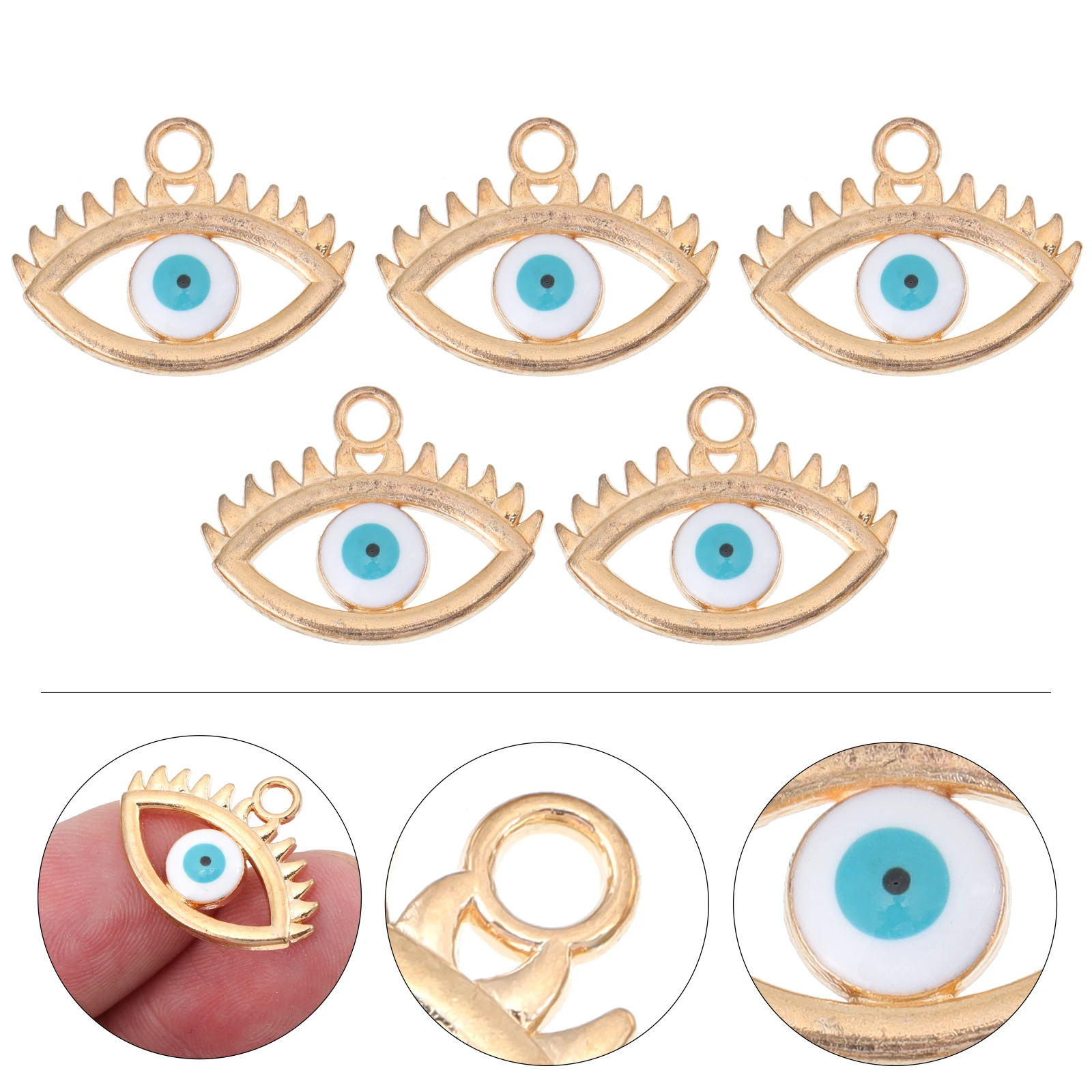 

10 Pcs Jewelry Making Charm Alloy Pendant Ornaments for Crafts Fashion Eye Charms