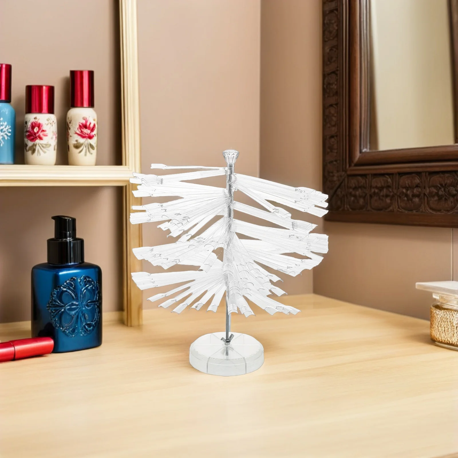 Kunst-Farbkarte, fächerförmiger Gel-Nagellack-Ausstellungsständer für den professionellen Einsatz im DIY-Salon, Spiral-Display-Rack, Farbe für falsche Nägel